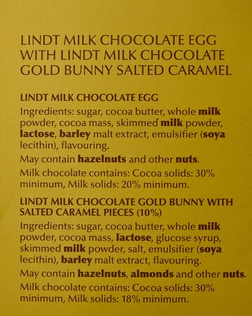 Lindt Gold Bunny Salted Caramel Milk Chocolate Egg 195g