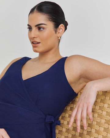 Leaf Mix And Match Wrap Over Tankini Top