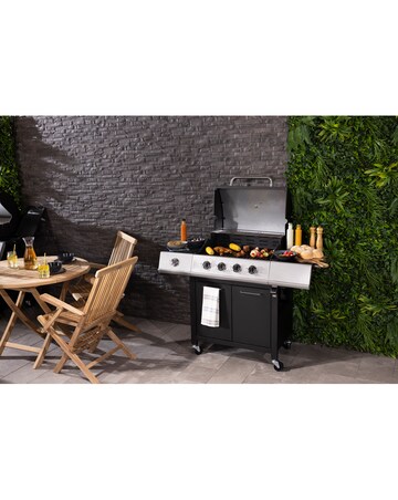 Charles Bentley 4 Burner Gas BBQ with Side Burner