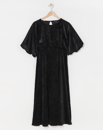 Crushed Velvet Midi Tea Dress