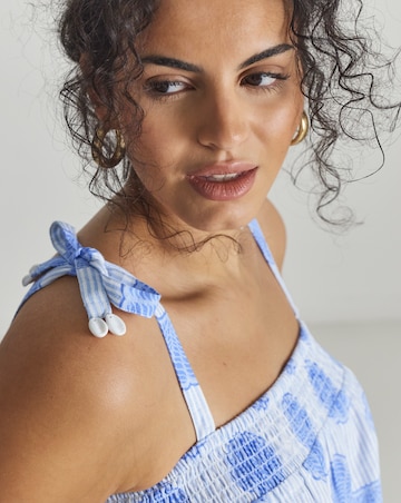 MAGISCULPT Playsuit Striped With Shell Print