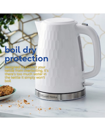 Russell Hobbs 26050 Textured Honeycomb White Kettle