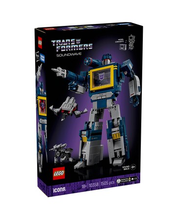 LEGO Icons Transformers: Soundwave Model Kit, Home and Office Decor Set