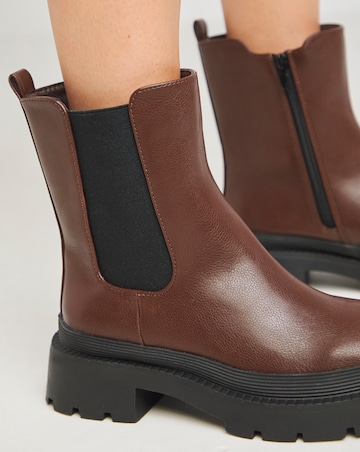 Cady Chunky Chelsea Ankle Boots - Wide Fit (E)