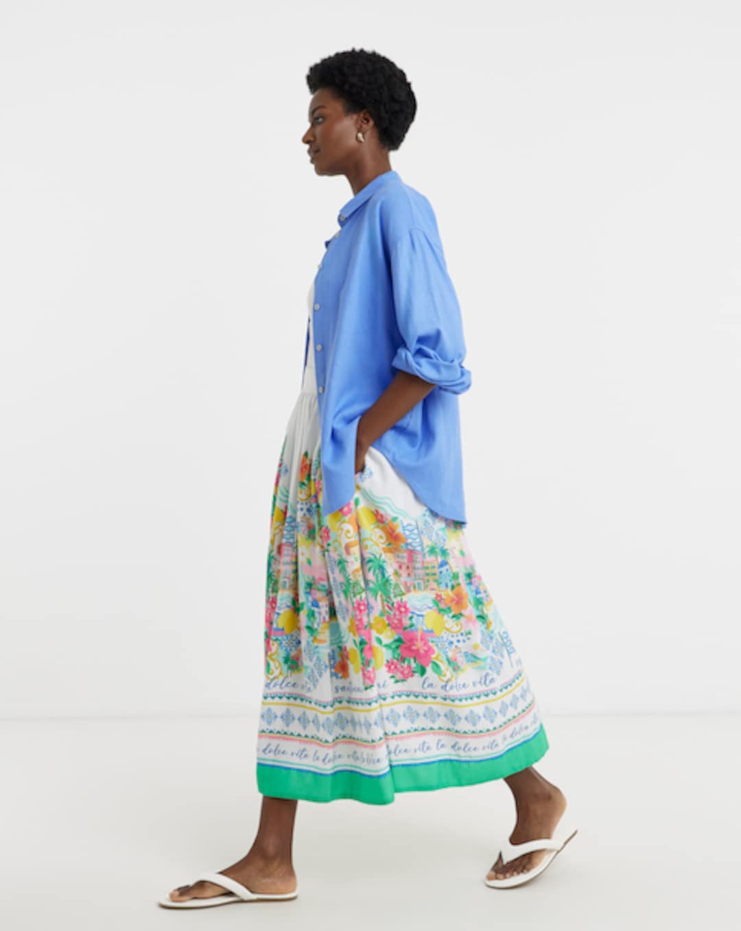 slim fit dress slacks Tea Stain Denim Skirt – Fashion World ZA main image 0