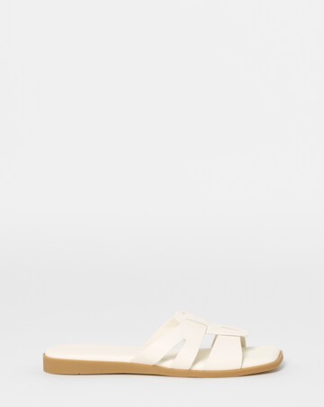 Carla Woven Flat Mule Sandals - Wide Fit (E)