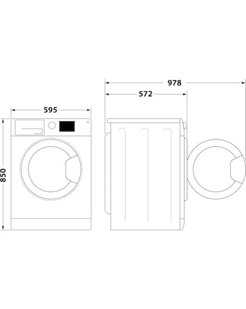 Hotpoint NSWM 7469 GG UK 7kg, 1400rpm, Washing Machine - Graphite + Install