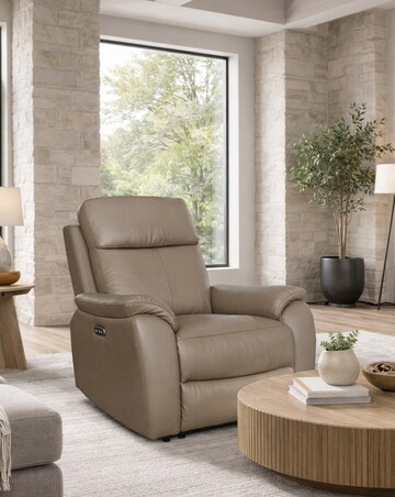 Aspire Kingsmere Leather Power Recliner Armchair