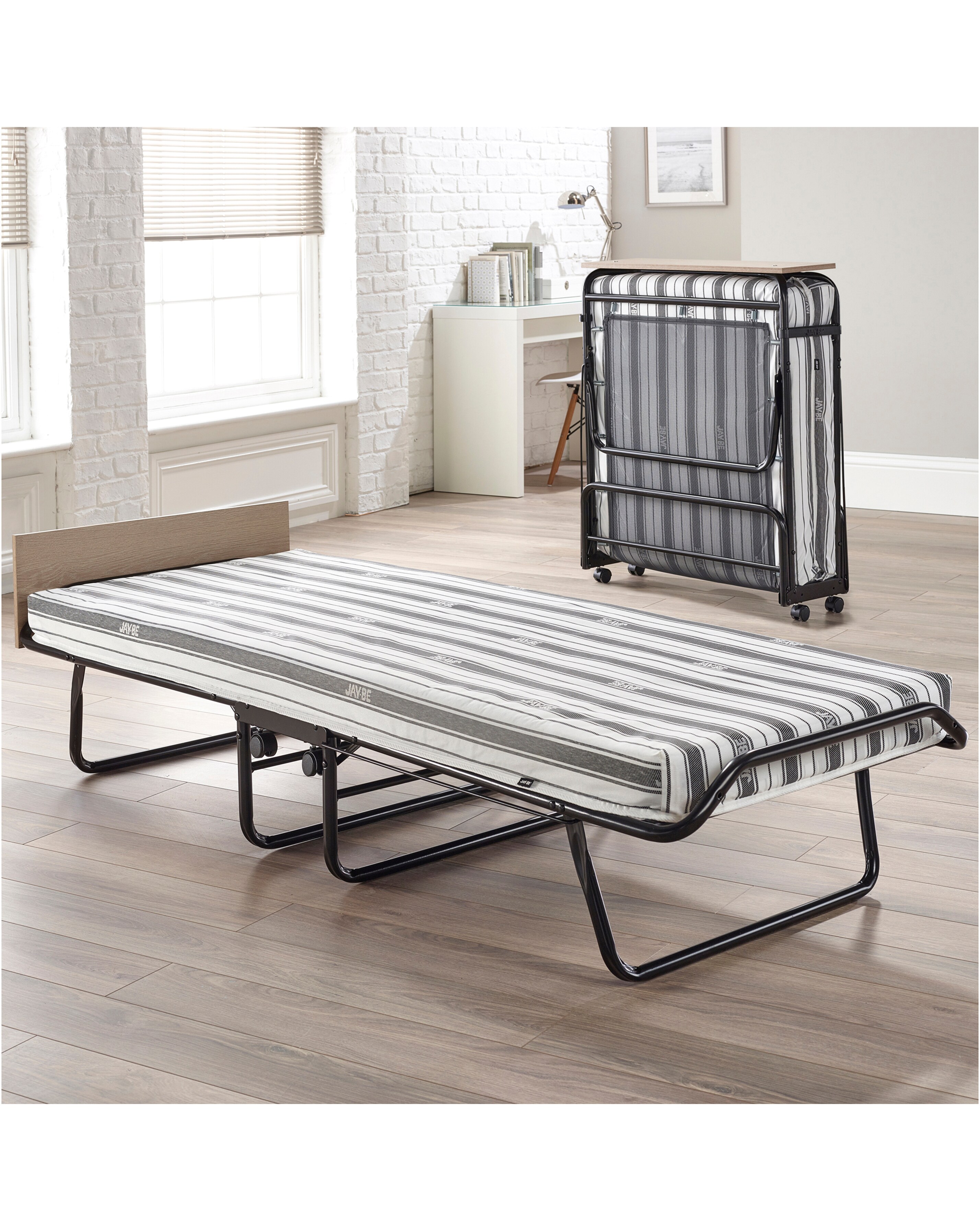 Jay-Be Supreme Automatic Folding Bed with Rebound e-Fibre Mattress - Single