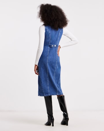 Simply Be Mid Wash Denim Sleeveless Midaxi Dress