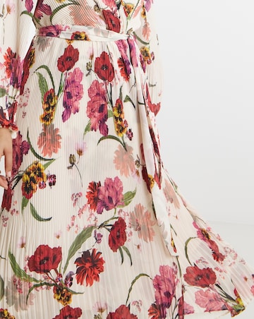Joanna Hope Pleated Wrap Dress