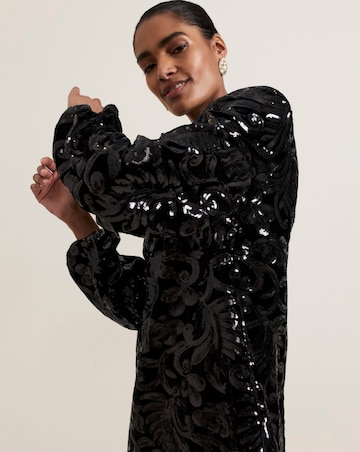 Phase Eight Sequin Velvet Shift Dress