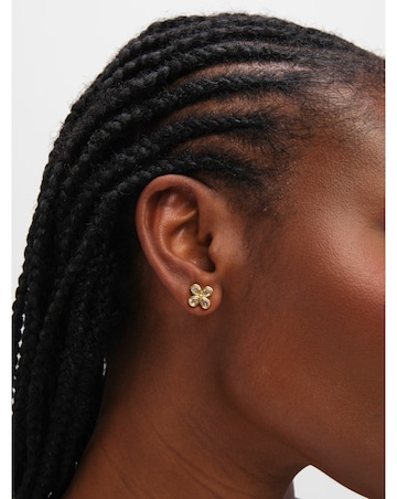 Jon Richard Gold Plated and Crystal Flower Bridal Set - Gift Box