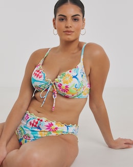 Positano Print Underwired Bikini Top