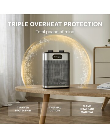 Dimplex Black Midi Essentials Fan Heater and Cooling Fan-Black