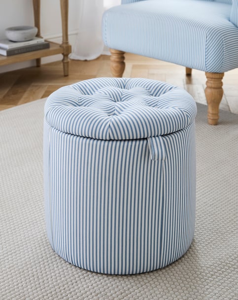 Julipa Mae Striped Storage Ottoman