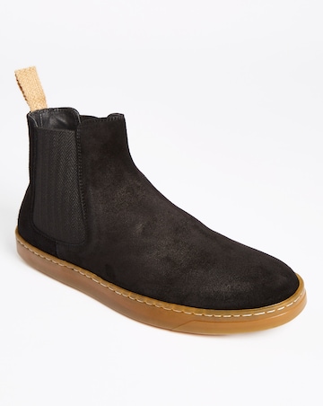 Black Premium Suede Chelsea Boot Standard Fit