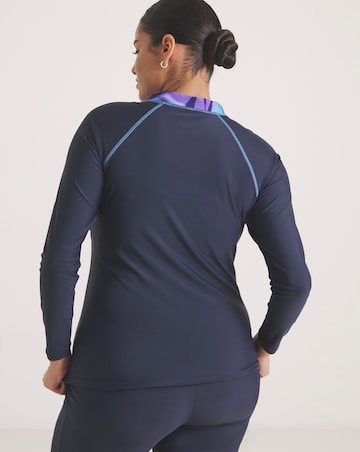 Sports Swim Zip Up Rash Guard