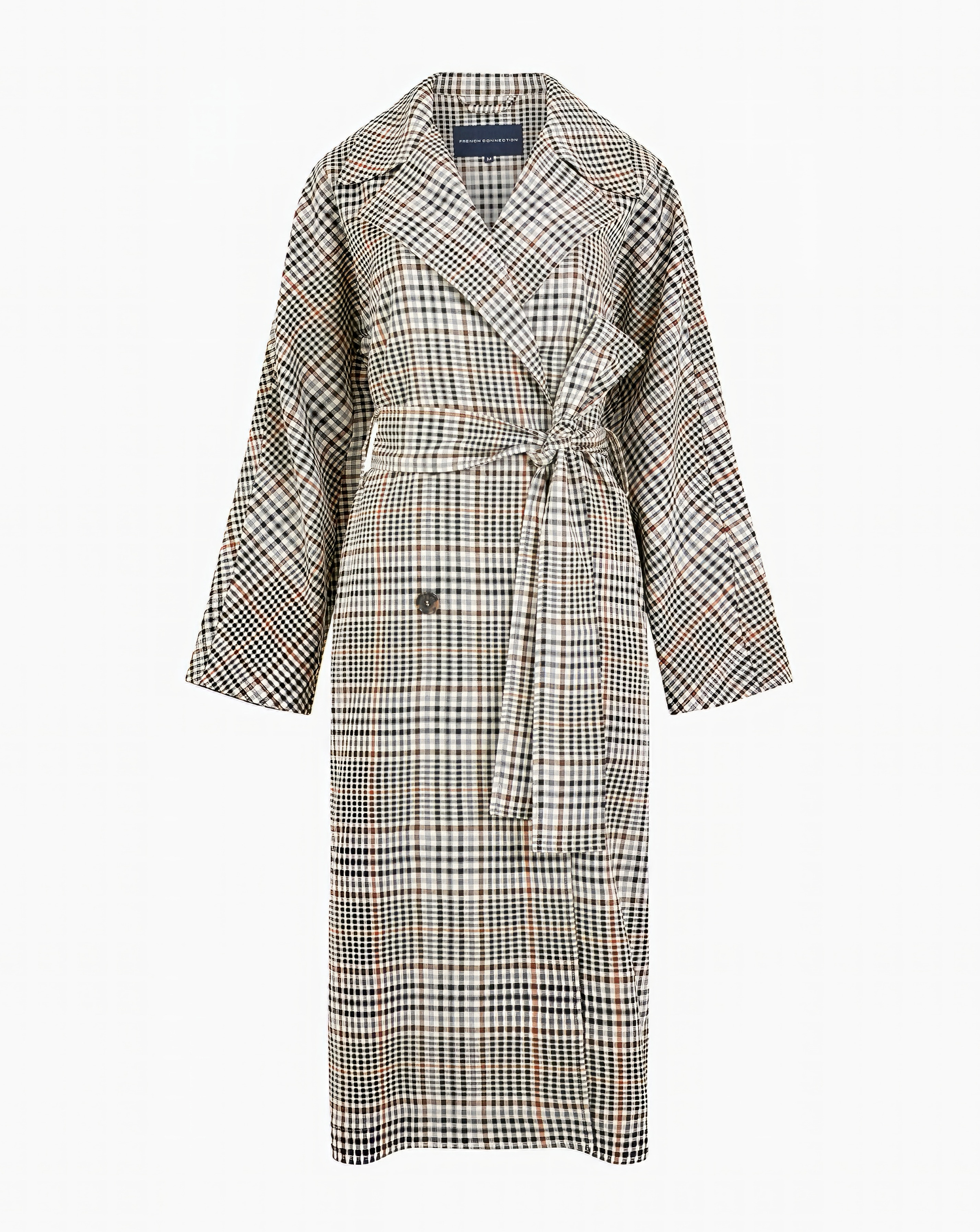 French Connection Dandy Check Trench Coat | Fashion World