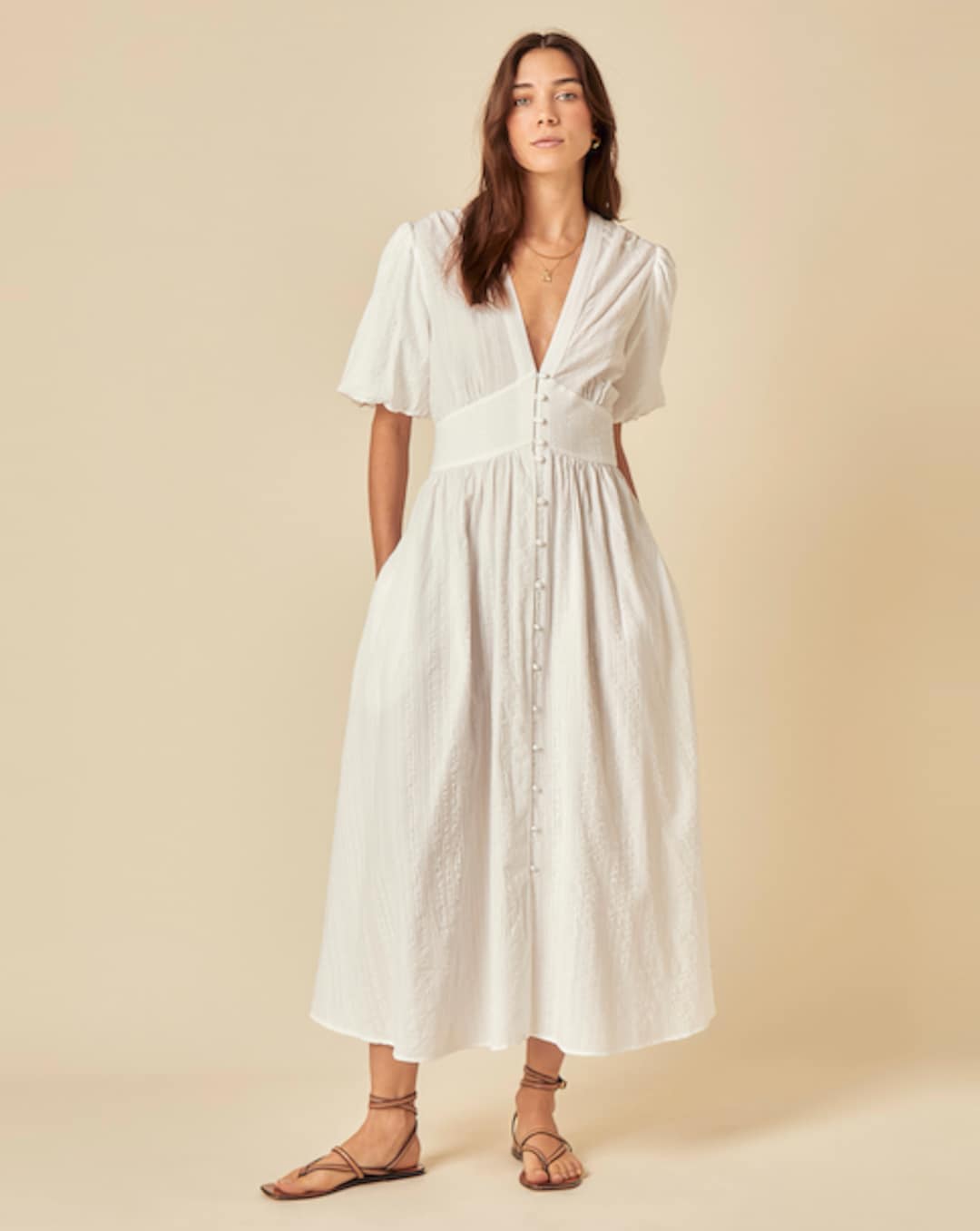 slim fit dress slacks Optical White Belt Detail Dress – Fashion World ZA main image 0