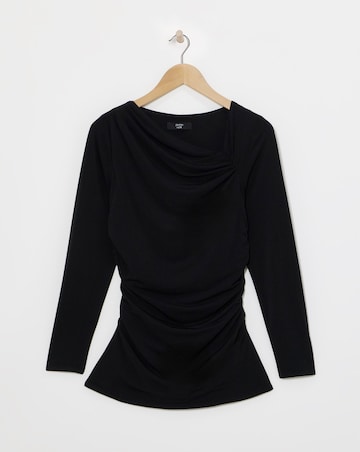Joanna Hope Jersey Ruched Top With Detachable Corsage