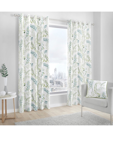 Fusion Fernworthy Printed Eyelet Curtains