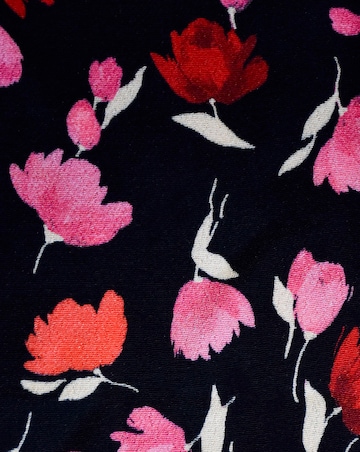 Ro&Zo Ditsy Rose Keyhole Dress