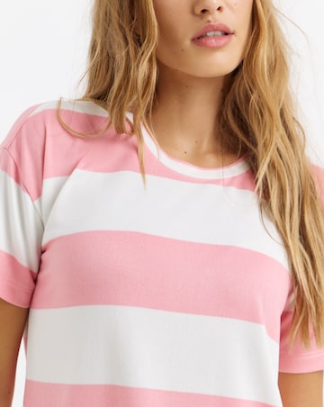 Pretty Secrets Stripe Lounge Short Set