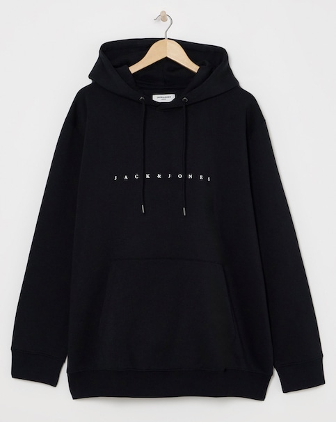 Jack & Jones Star Logo Hoodie - Black