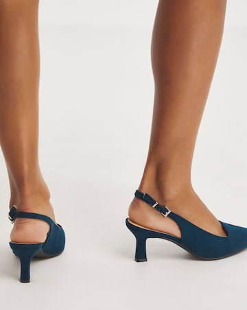 Marina Flexi Sole Kitten Heel Slingback - Extra Wide Fit (EEE)