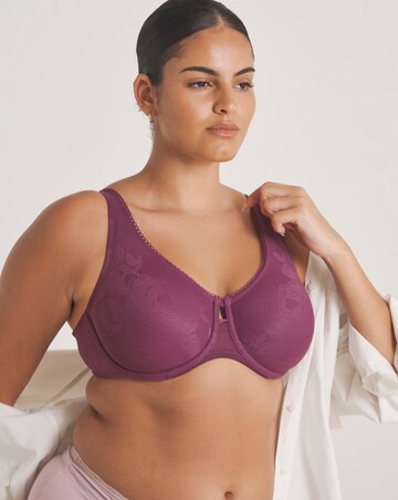 Triumph Wild Rose Sensation Minimiser Wired Bra Plum