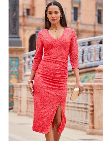 Sosandar Lace 3/4 Dress