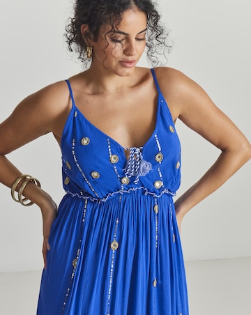 MAGISCULPT Mirror Detail Maxi Beach Dress