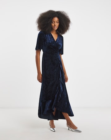 Flounce London Velvet Maxi Dress