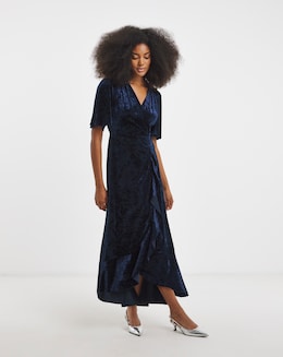 Flounce London Velvet Maxi Dress