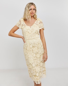 Joanna Hope 3D Lace Midi Dress