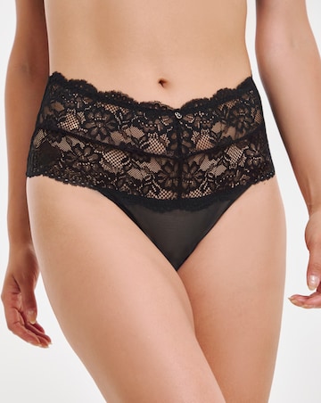 Ann Summers Sexy Lace Planet Deep Brazillian Black