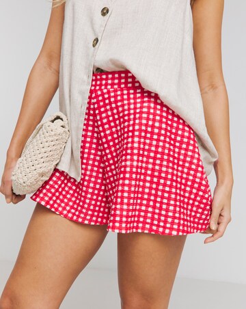 Red Gingham Flippy Short