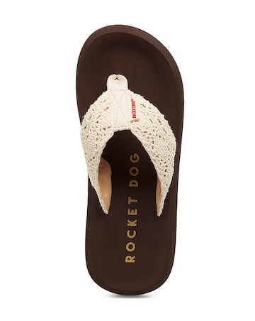 Rocket Dog Natrual Crochet Toe Post Sandals