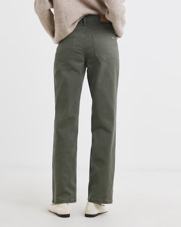 Khaki Straight Leg Jeans