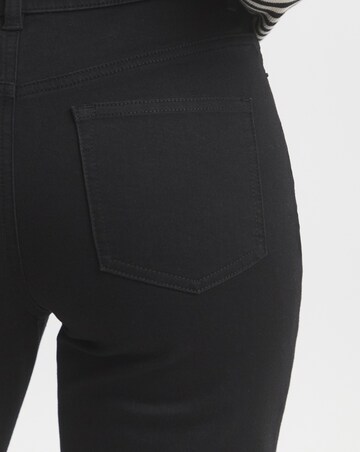 Simply Be Washed Black Denim Roll Hem Knee Short