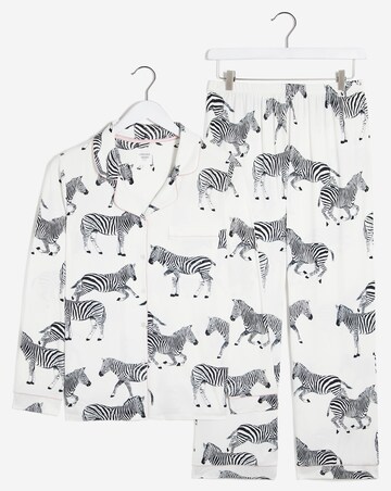 Chelsea Peers Jersey Zebra Print Pyjama Set