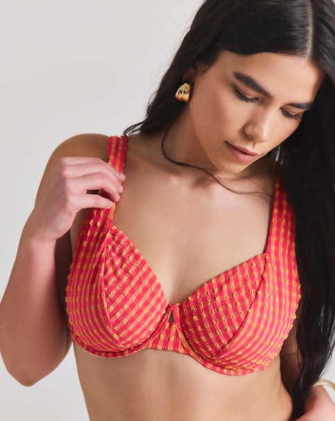 MAGISCULPT Gingham Underwired Bikini Top