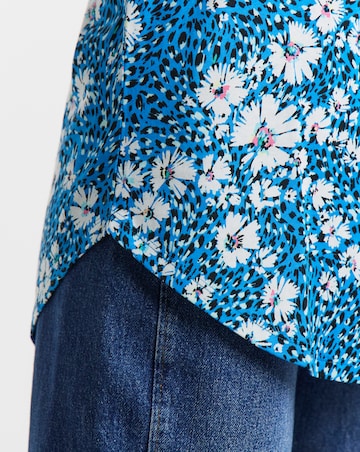 Longline Curved Hem 3/4 Sleeve Top