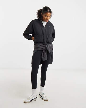 PUMA Her Relaxed Woven 1/2 Zip Crew