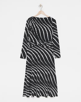 Long Sleeve Drape Detail Dress