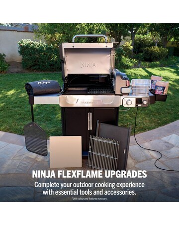 Ninja FlexFlame Outdoor Cooking System Barbecue PG301UK Black/ Silver