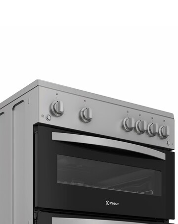 Indesit IDG6GS 60cm Gas Double Cooker - Silver + Installation