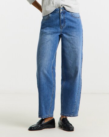 Simply Be Mid Wash Stretch Tapered Jeans