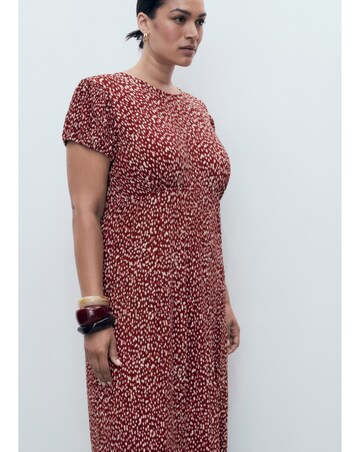 MANGO SPECKLED PRINT MIDI DRESS